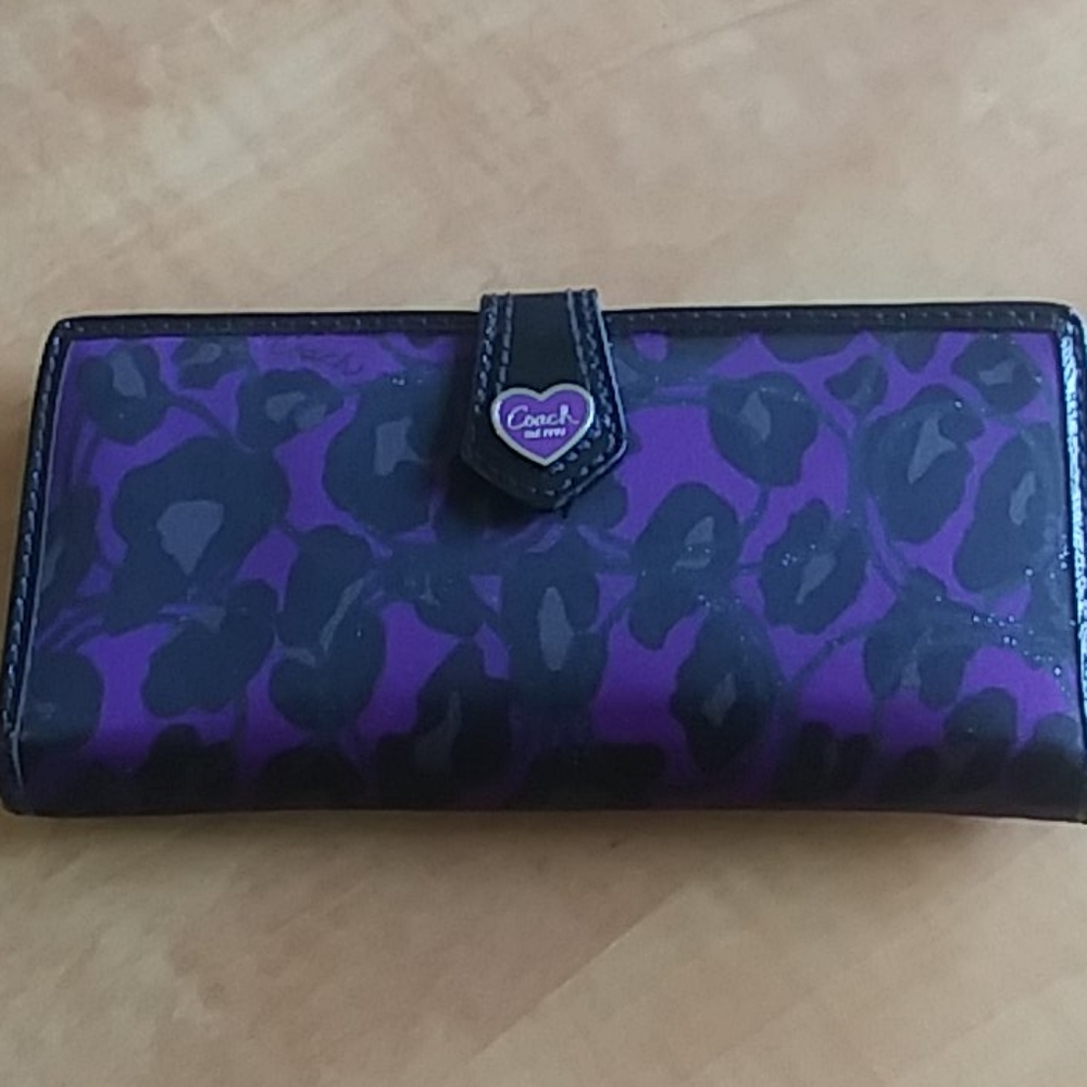 Purple Coach Wallet
